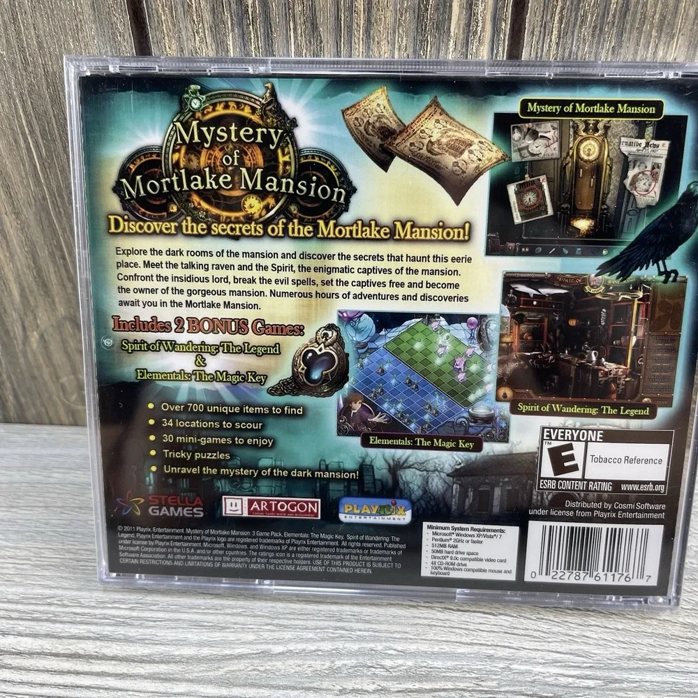 Mystery of Mortlake Mansion: 3 Game Pack (PC, 2011) PC CD/ROM Video Game Sealed
